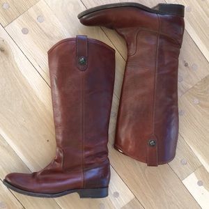Frye Boots- Melissa Button cognac- size 8.5- Excellent  condition